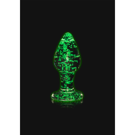 Glass, Butt Plug, Glow in the Dark, Large