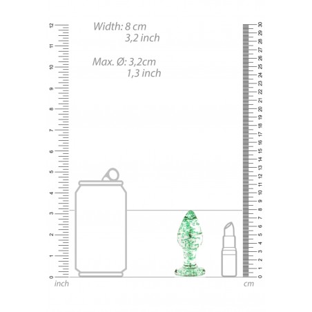 Γυάλινη, Πρωκτική, Σφήνα, Glow in the Dark, Medium