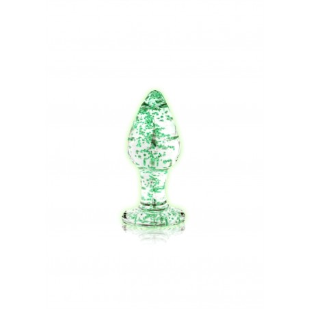 Glass, Butt Plug, Glow in the Dark, Medium