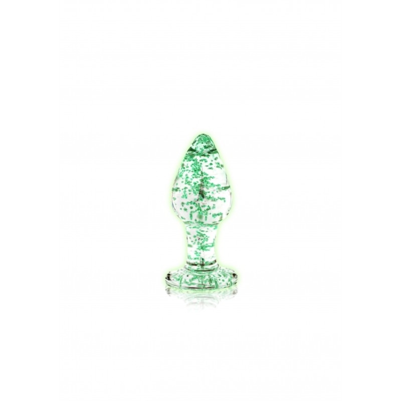 Glass, Butt, Plug, Glow in the Dark, Small