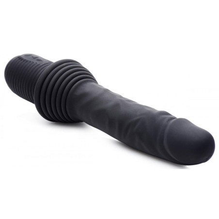 Master Series, 10X Thrust Master Vibrating and Thrusting Dildo with Handle