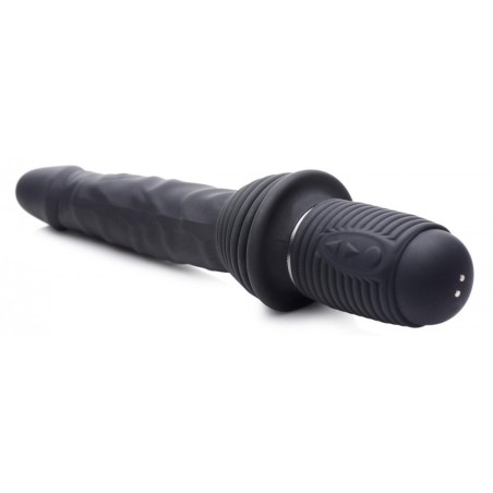 Master Series, 10X Thrust Master Vibrating and Thrusting Dildo with Handle