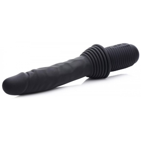 Master Series, 10X Thrust Master Vibrating and Thrusting Dildo with Handle