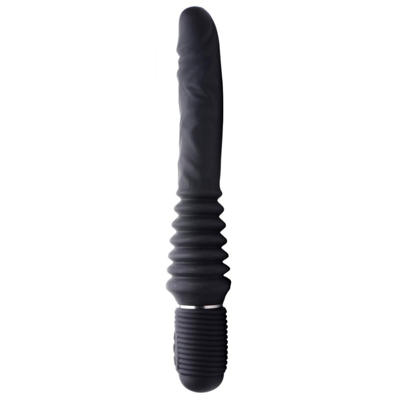 Master Series, 10X Thrust Master Vibrating and Thrusting Dildo with Handle Master Series, 10X Thrust Master Vibrating and Thrusting Dildo with Handle