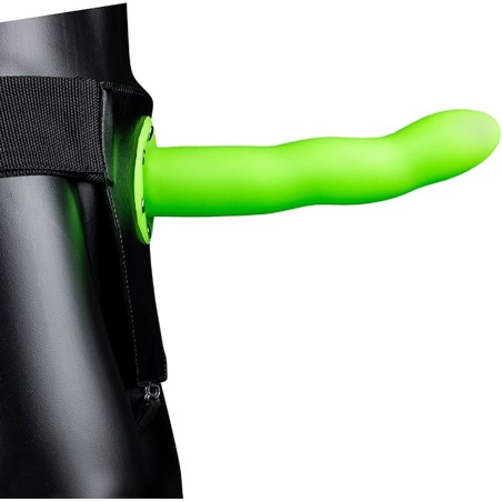 Curved, Hollow, Strap-on, 20 cm, Glow in the Dark - Sex Shop