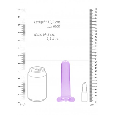 Real Rock | Non Realistic Dildo With Suction - Purple - 13,5cm