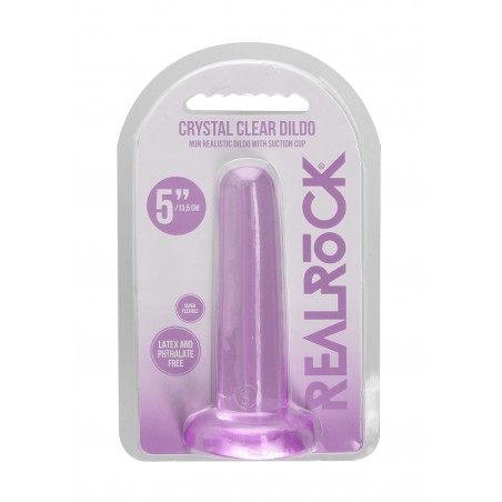 Λείο Ομοίωμα - Dildo με Βεντούζα | Real Rock  - Μοβ | 13,5cm | Ola4U Sex Shop