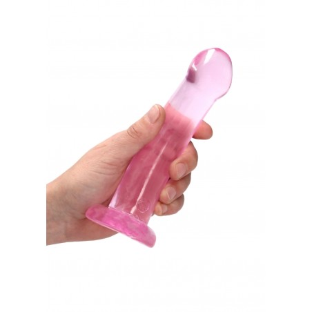 Real Rock | Non Realistic Dildo With Suction - Pink - 17cm