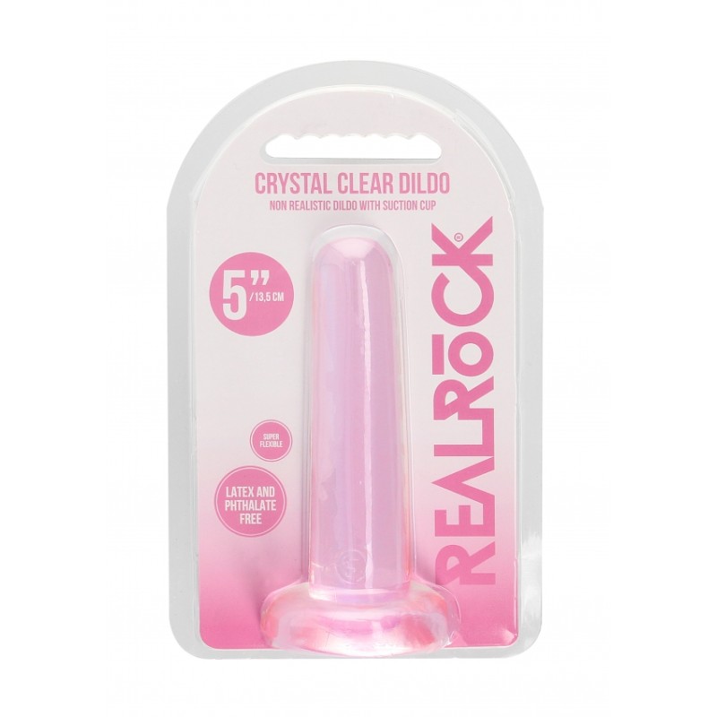 Λείο Ομοίωμα - Dildo με Βεντούζα | Real Rock  - Ροζ | 13,5cm