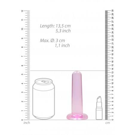 Real Rock | Non Realistic Dildo With Suction - Pink - 13,5cm