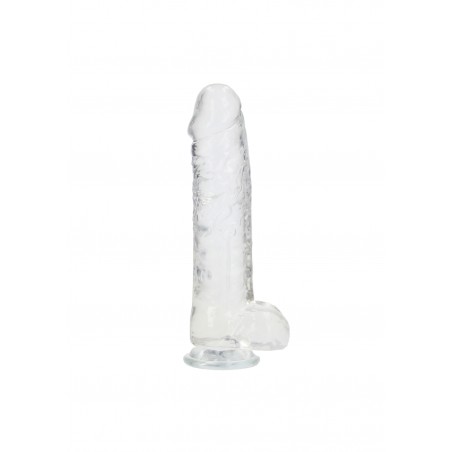 Real Rock | Realistic Dildo With Balls - Clear - 25cm