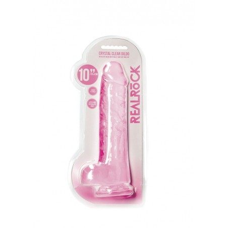 Real Rock | Realistic Dildo With Balls - Pink - 25cm