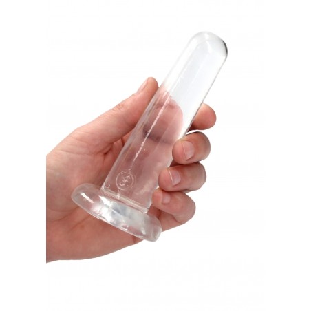 Real Rock | Non Realistic Dildo With Suction - Clear - 13,5cm