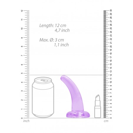 Real Rock | Non Realistic Dildo With Suction - Purple - 11,5cm