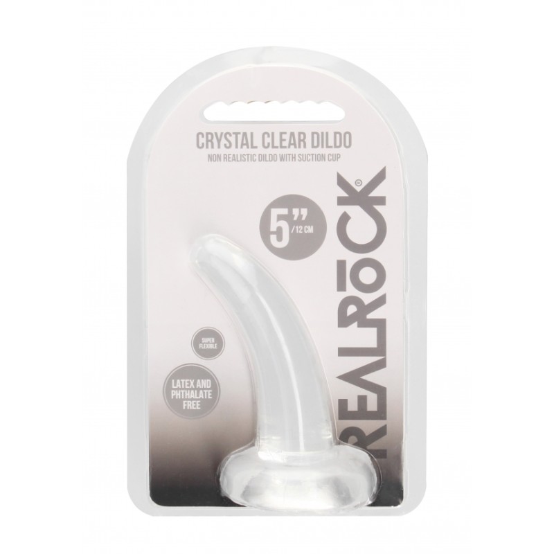 Real Rock | Non Realistic Dildo With Suction - Clear - 11,5cm