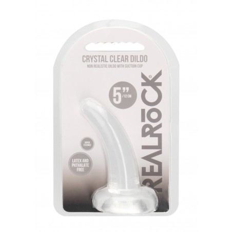 Real Rock | Non Realistic Dildo With Suction - Clear - 11,5cm