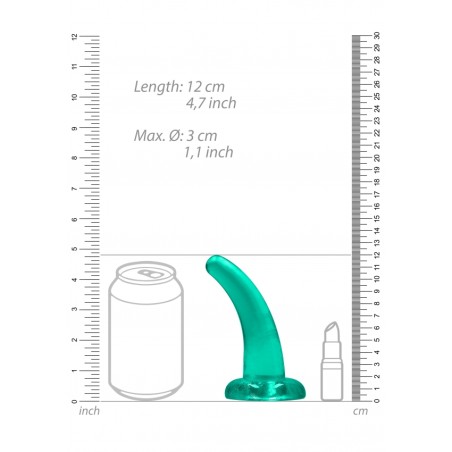 Real Rock | Non Realistic Dildo With Suction - Green - 11,5cm