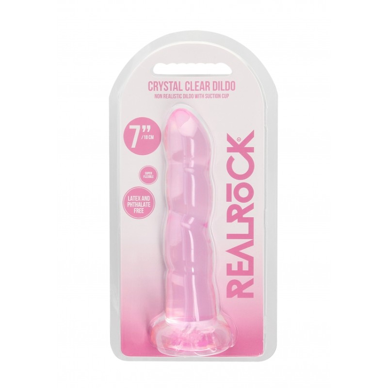 Real Rock | Non Realistic Dildo With Suction - Pink - 17cm