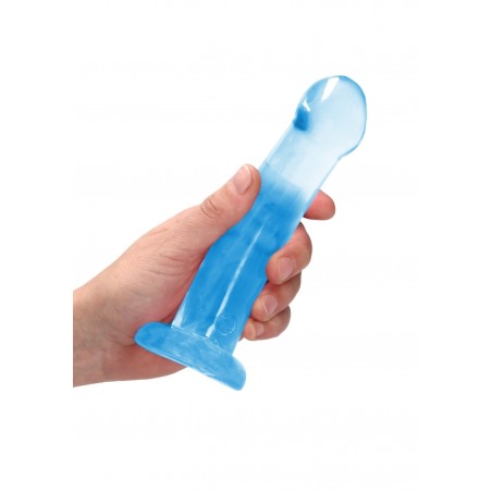 Real Rock | Non Realistic Dildo With Suction - Blue - 17cm