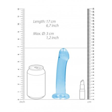 Real Rock | Non Realistic Dildo With Suction - Blue - 17cm