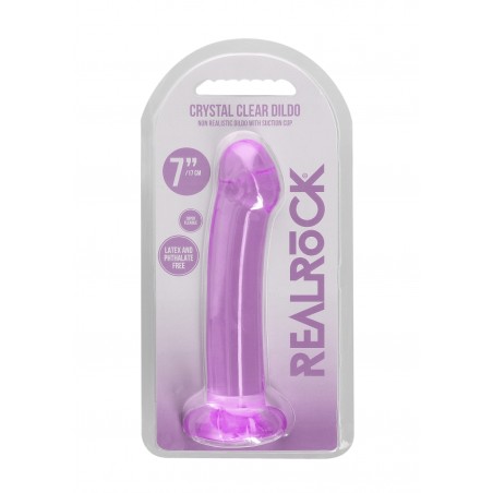 Λείο Ομοίωμα - Dildo με Βεντούζα | Real Rock  - Μοβ | 17cm