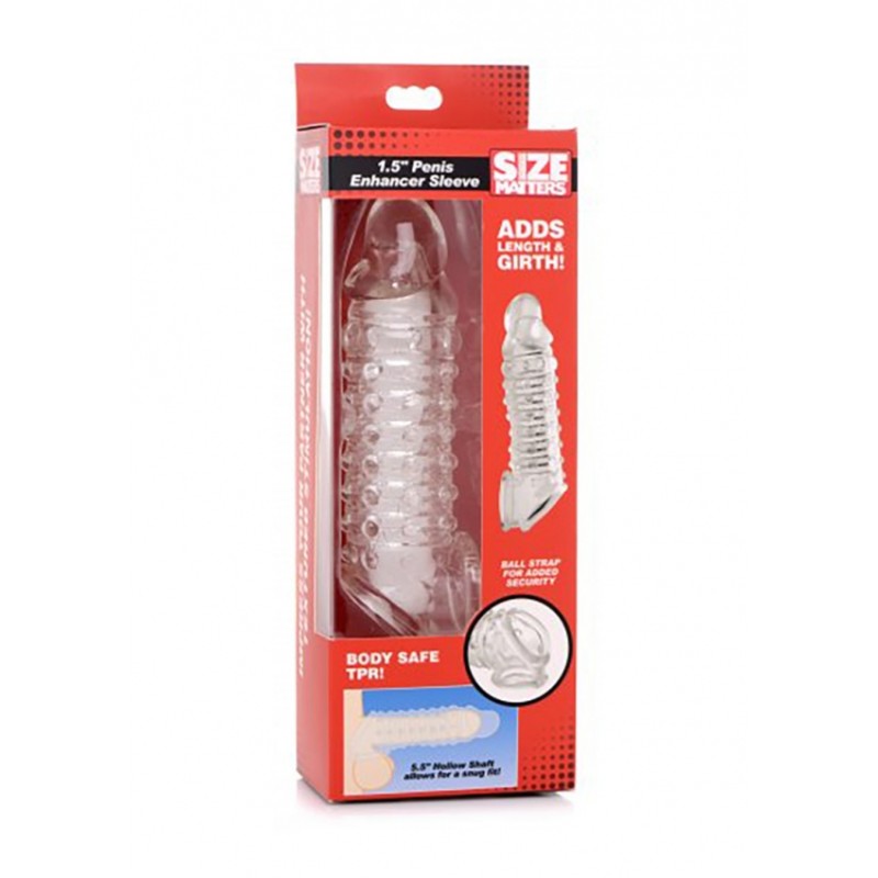 1.5 Inch Penis Enhancer Sleeve - Clear