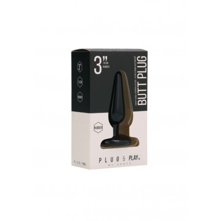 Πρωκτική Σφήνα | Basic Butt Plug | 7,5cm - Μαύρο