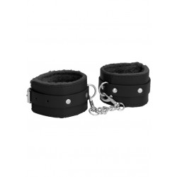 OUCH! Plush Leather Cuffs | Δέστρες Αστραγάλων - Μαύρο