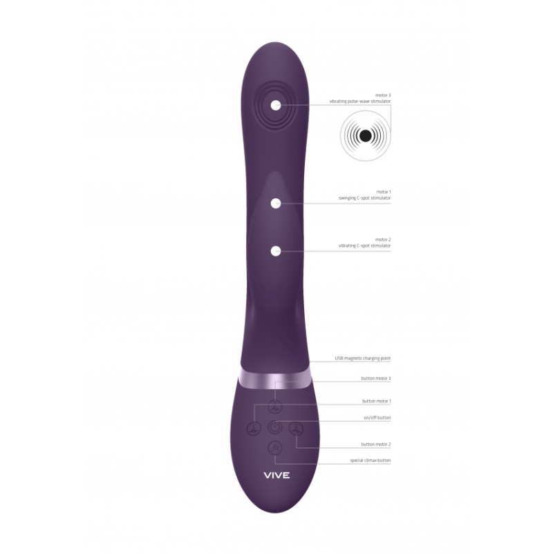 Aimi | Pulse Wave & Vibrating G-Spot Rabbit | Purple