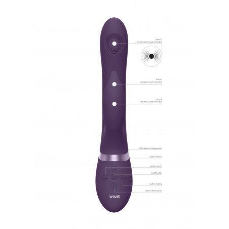 Aimi | Pulse Wave & Vibrating G-Spot Rabbit | Purple