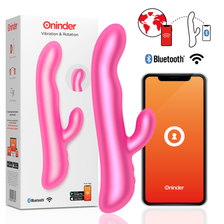 Oninder, Δονητής Rabbit - Δόνηση & Περιστροφή Ροζ, App