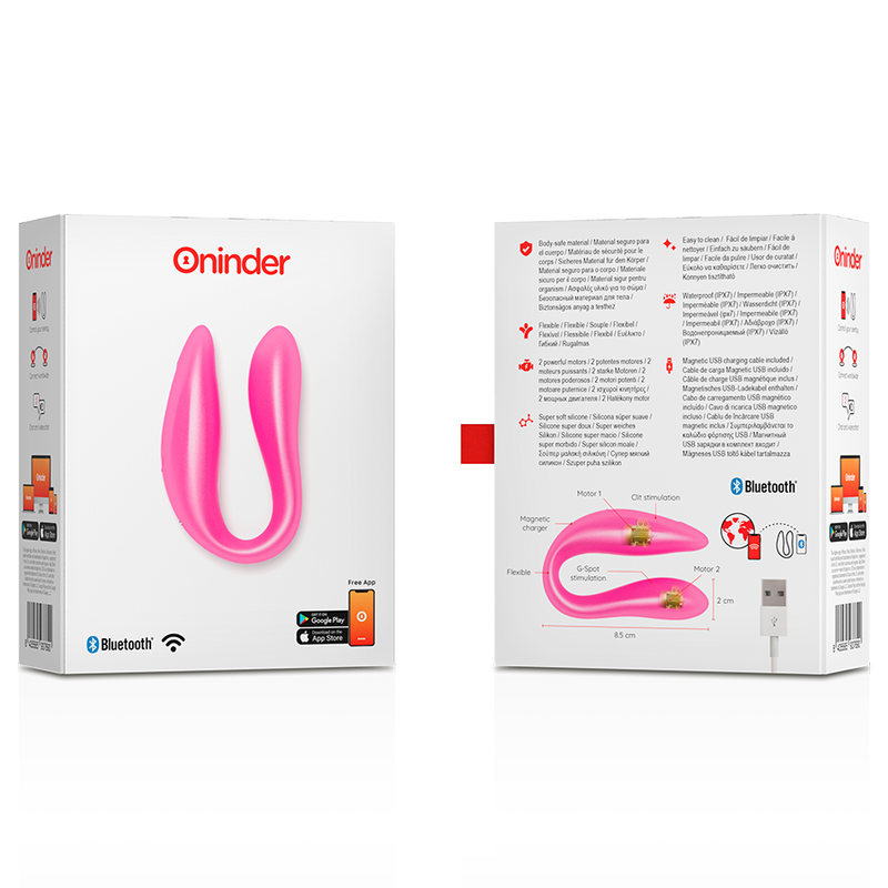 Oninder | LISBOA | App Controlled Couples Vibrator G-Spot - Pink