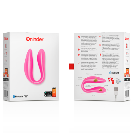 Oninder | LISBOA | App Controlled Couples Vibrator G-Spot - Pink