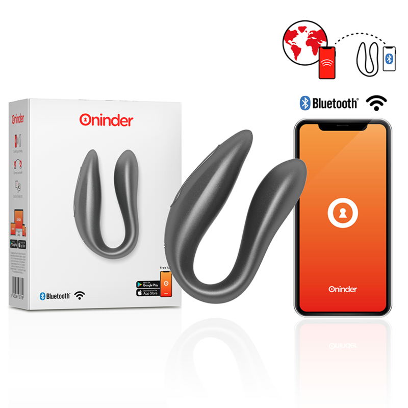Oninder | LISBOA | App Controlled Couples Vibrator - Grey