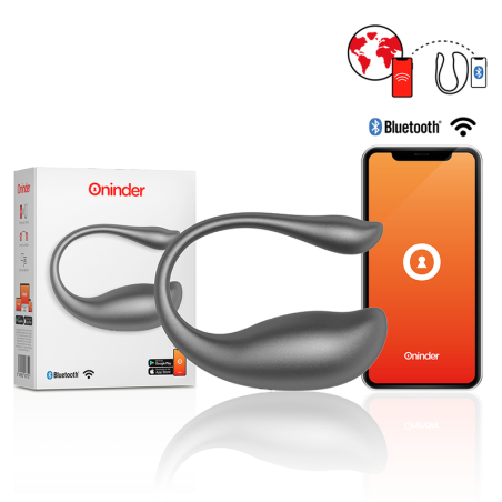 Oninder | App Controlled Δονούμενο Κολπικό Αυγό - Γκρι