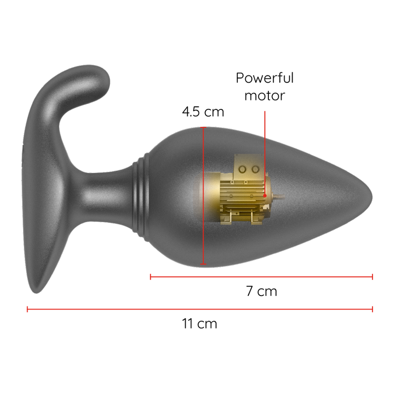 Oninder | RIO | App Controlled Vibrating Anal Plug - Grey