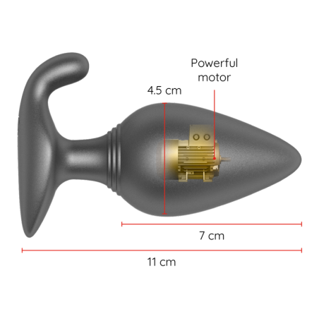 Oninder | Vibrating Anal Plug Black - Free App