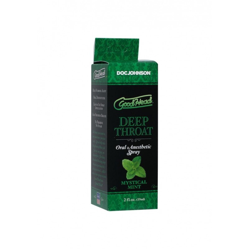 Doc Johnson, Deep, Throat, Spray, Mystical Mint, 60 ml