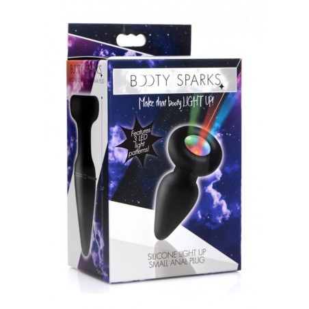 XR Brands, Booty Sparks, Silicone, Light-Up, Small, Anal Plug