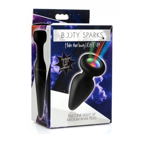 XR Brands, Booty Sparks, Silicone, Light-Up, Medium, Anal Plug