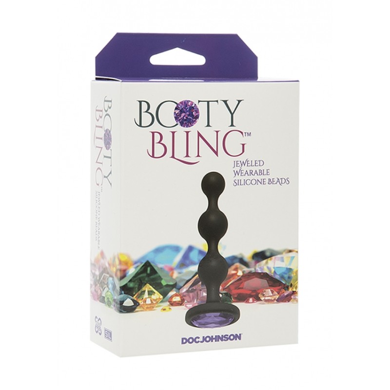 Doc Johnson, Bling, Wearable, Silicone, Beads, Purple