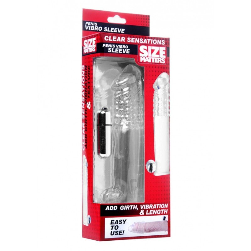 Size Matters, Penis, Extender, Vibro, Sleeve, with Bullet Size Matters, Penis, Extender, Vibro, Sleeve, with Bullet