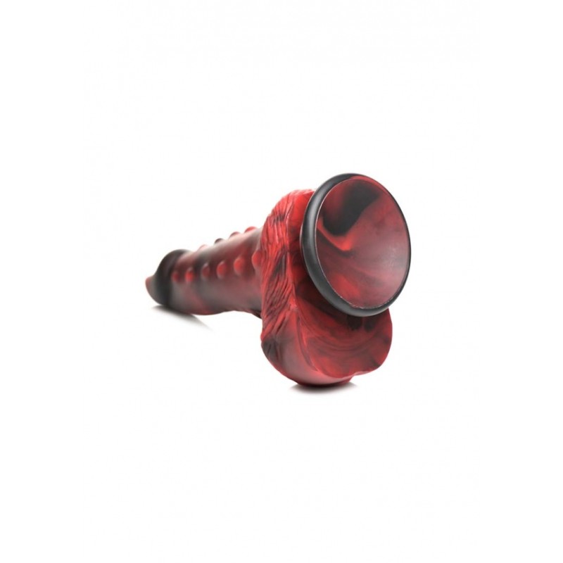 XR Brands, Lava Demon, Thick, Nubbed, Silicone Dildo