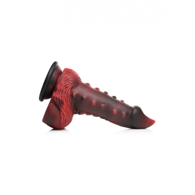 XR Brands, Lava Demon, Thick, Nubbed, Silicone Dildo