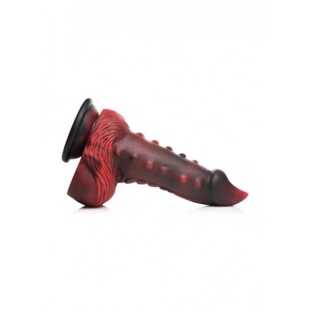 XR Brands, Lava Demon, Thick, Nubbed, Silicone Dildo