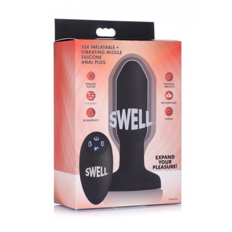10X Inflatable + Vibrating Missile Silicone Anal Plug