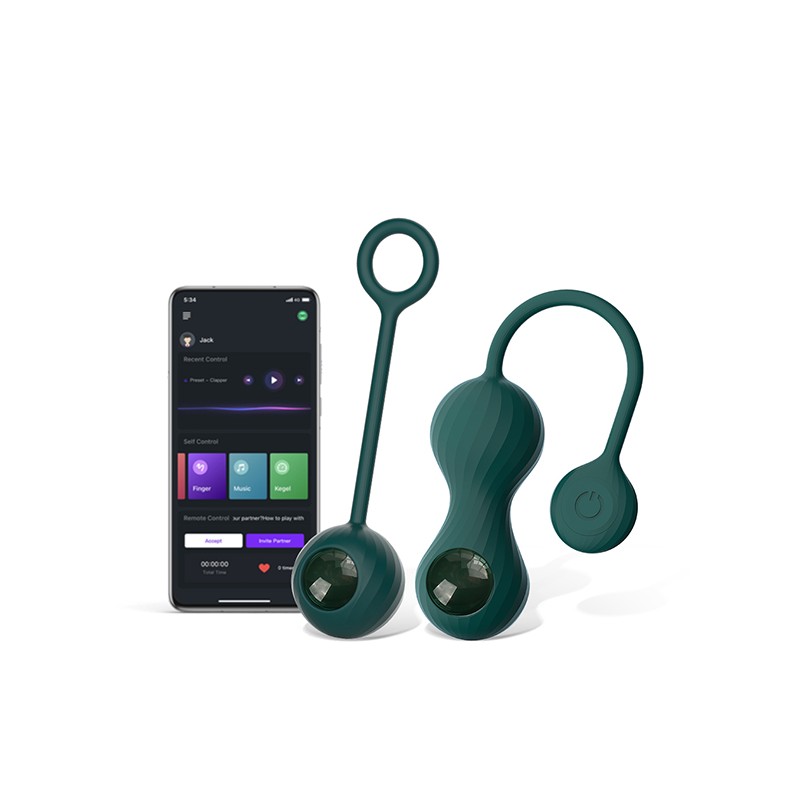 Magic Motion, Crystal Duo Smart Kegel Vibrator With Weight Set