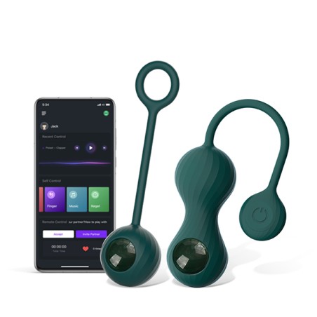 Magic Motion, Crystal Duo Smart Kegel Vibrator With Weight Set
