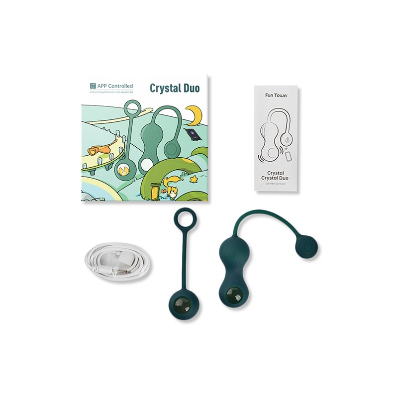 Magic Motion, Crystal Duo Smart Kegel Vibrator With Weight Set