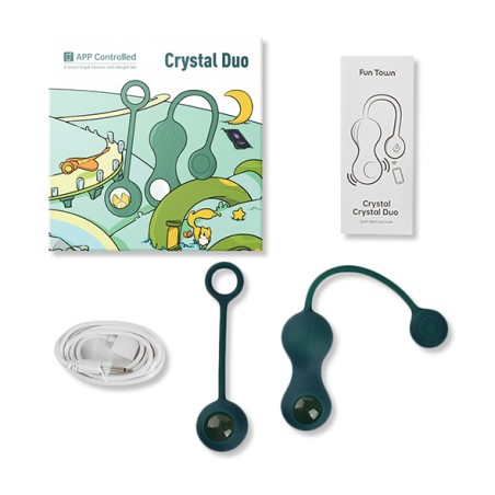 Magic Motion, Crystal Duo Smart Kegel Vibrator With Weight Set